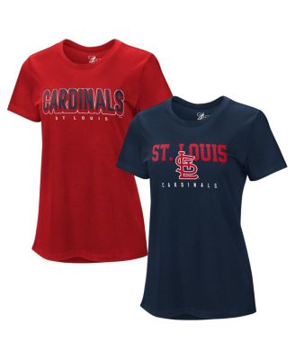 G-III 4Her by Carl Banks Women's Red/Navy St. Louis Cardinals Two T-Shirt Combo Pack