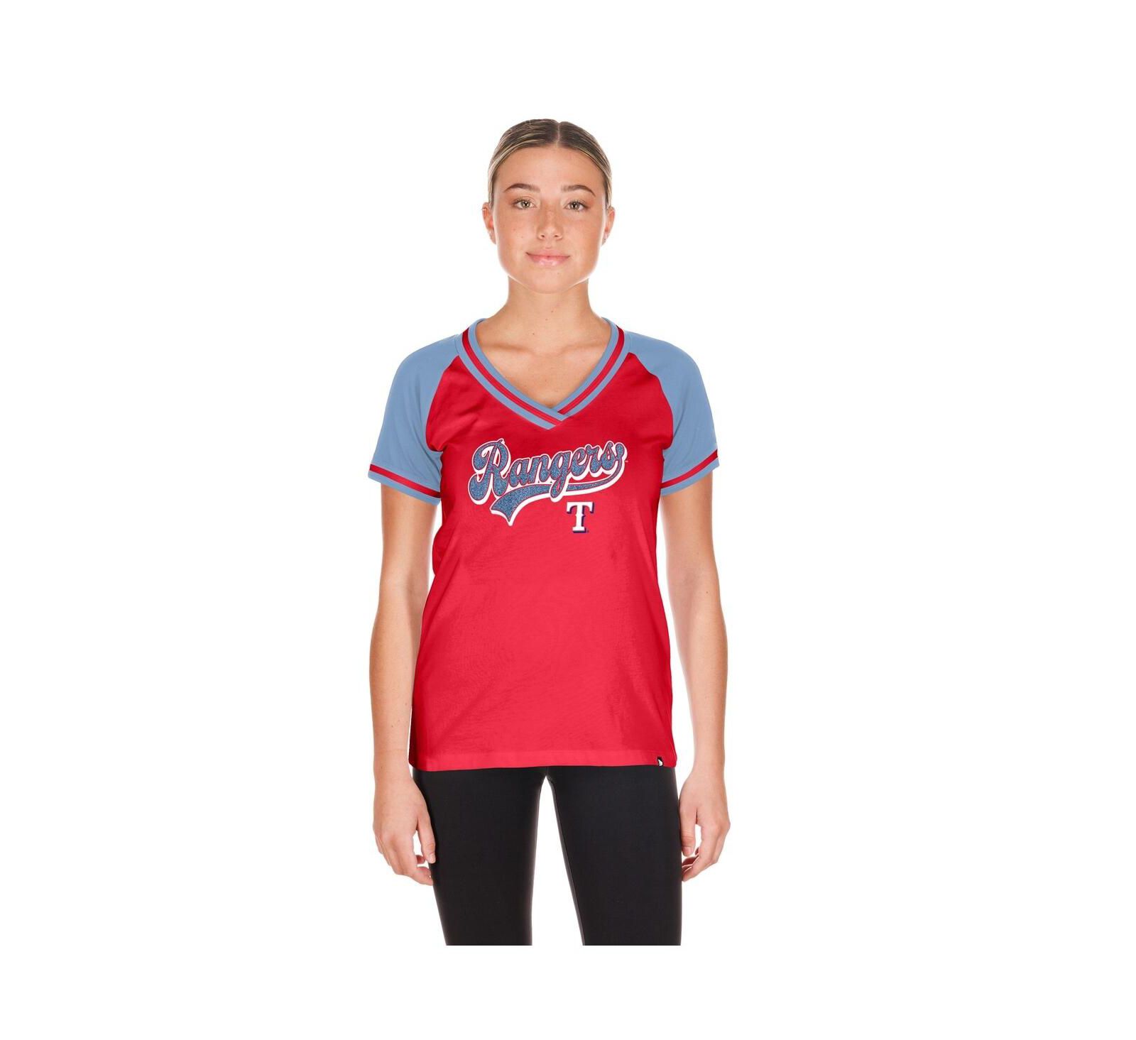 Женская футболка New Era Red Texas Rangers Gameday V-Neck