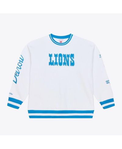 Мужская флисовая толстовка Mitchell & Ness White Detroit Lions Arctic Fleece