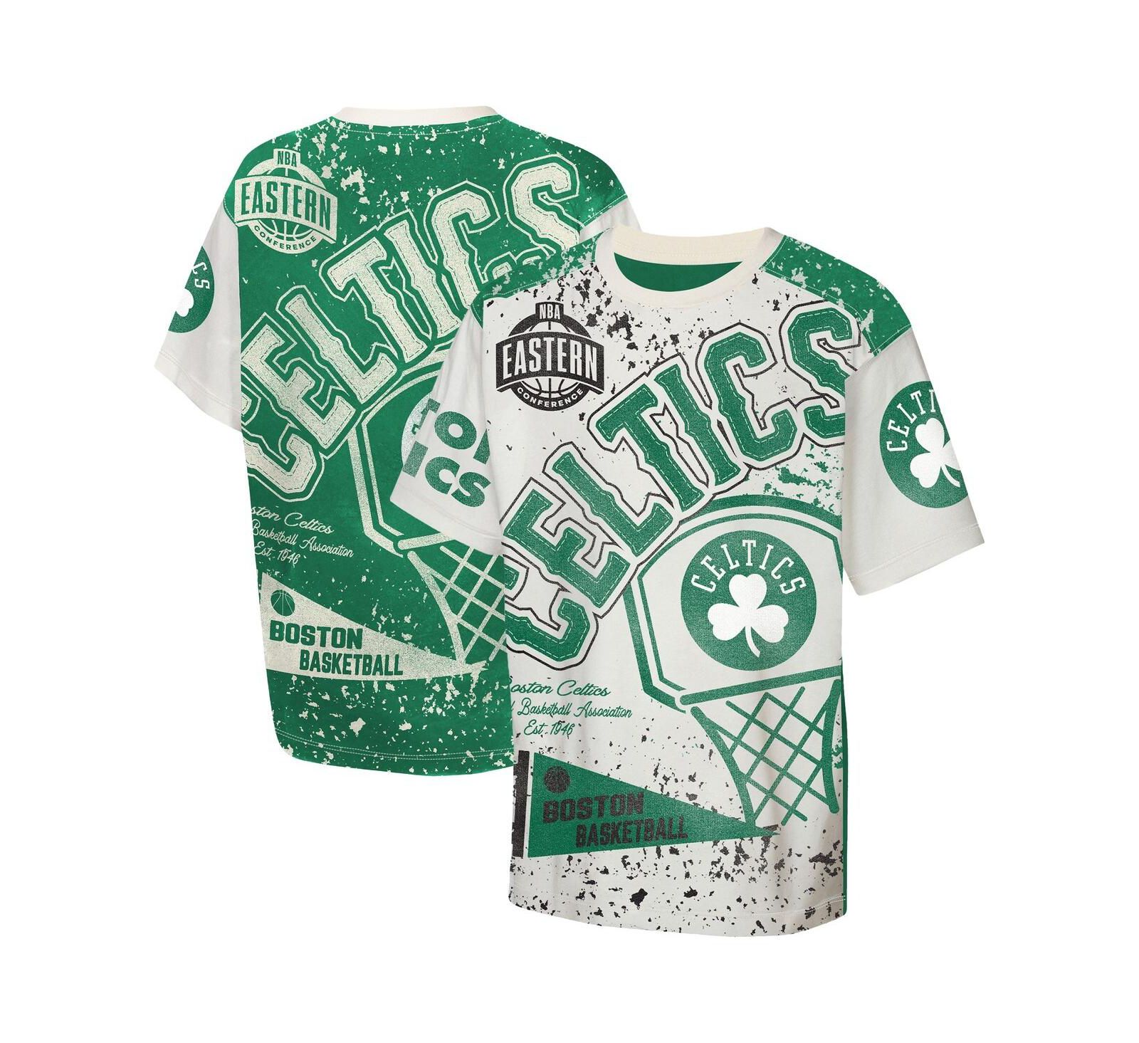 Детская футболка Outerstuff Boston Celtics All-Over-Print Cream