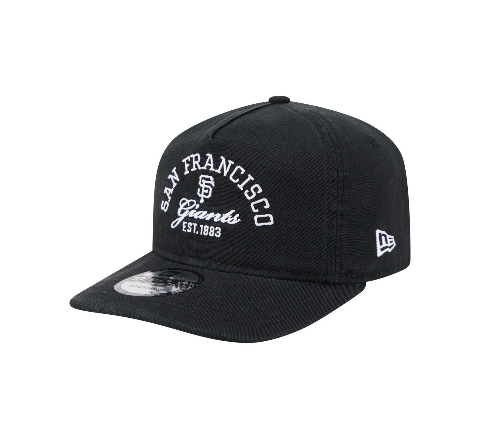 New Era Men's Black San Francisco Giants Stacked 19TWENTY Adjustable Hat