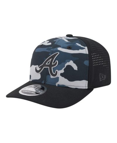 Мужская кепка New Era Atlanta Braves Tonal Camo 9SEVENTY Stretch-Snap Black