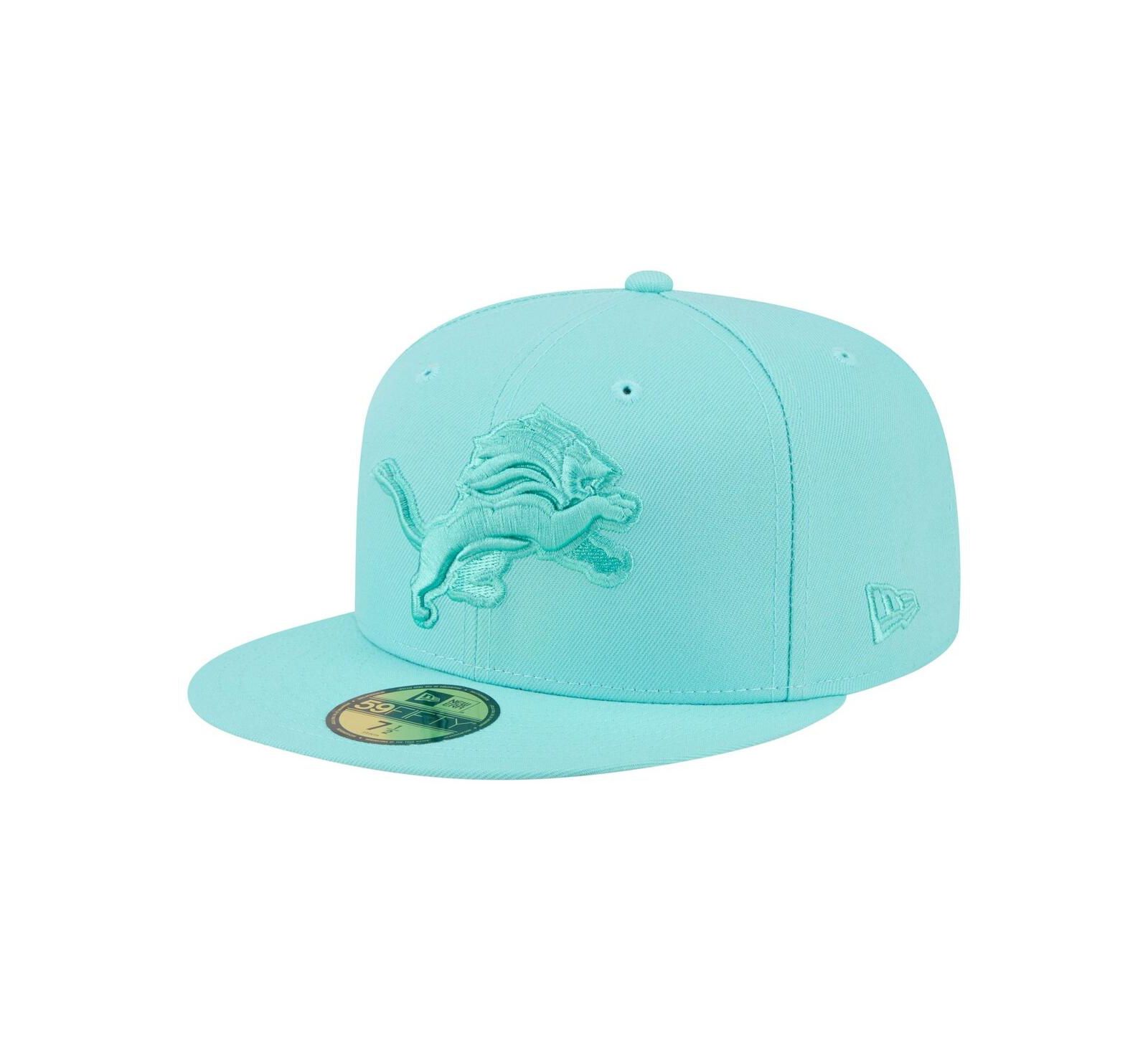 New Era Men's Turquoise Detroit Lions Color Pack 59FIFTY Fitted Hat