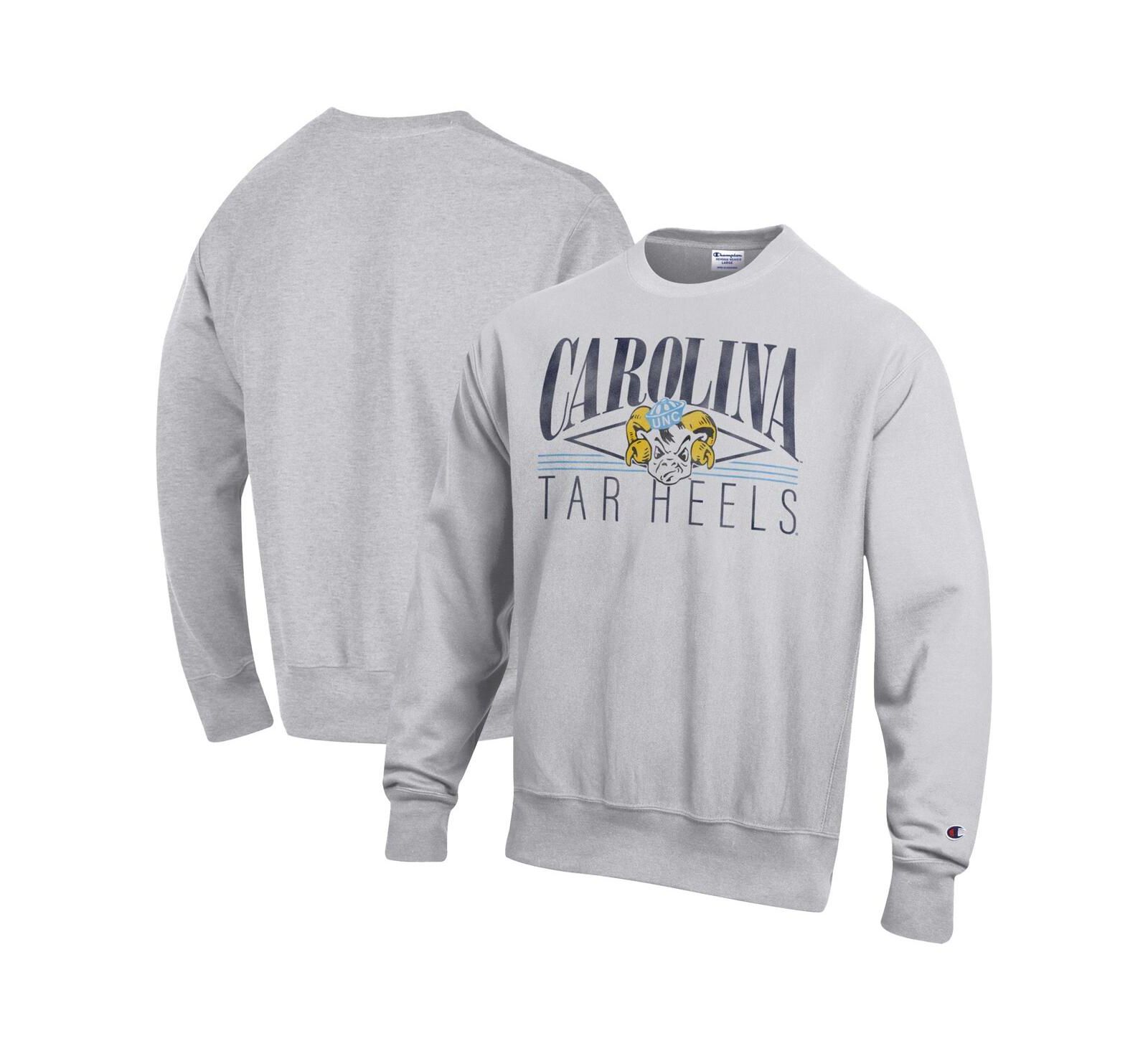 Мужское флисовое свитшот Champion North Carolina Tar Heels Reverse Weave, серое