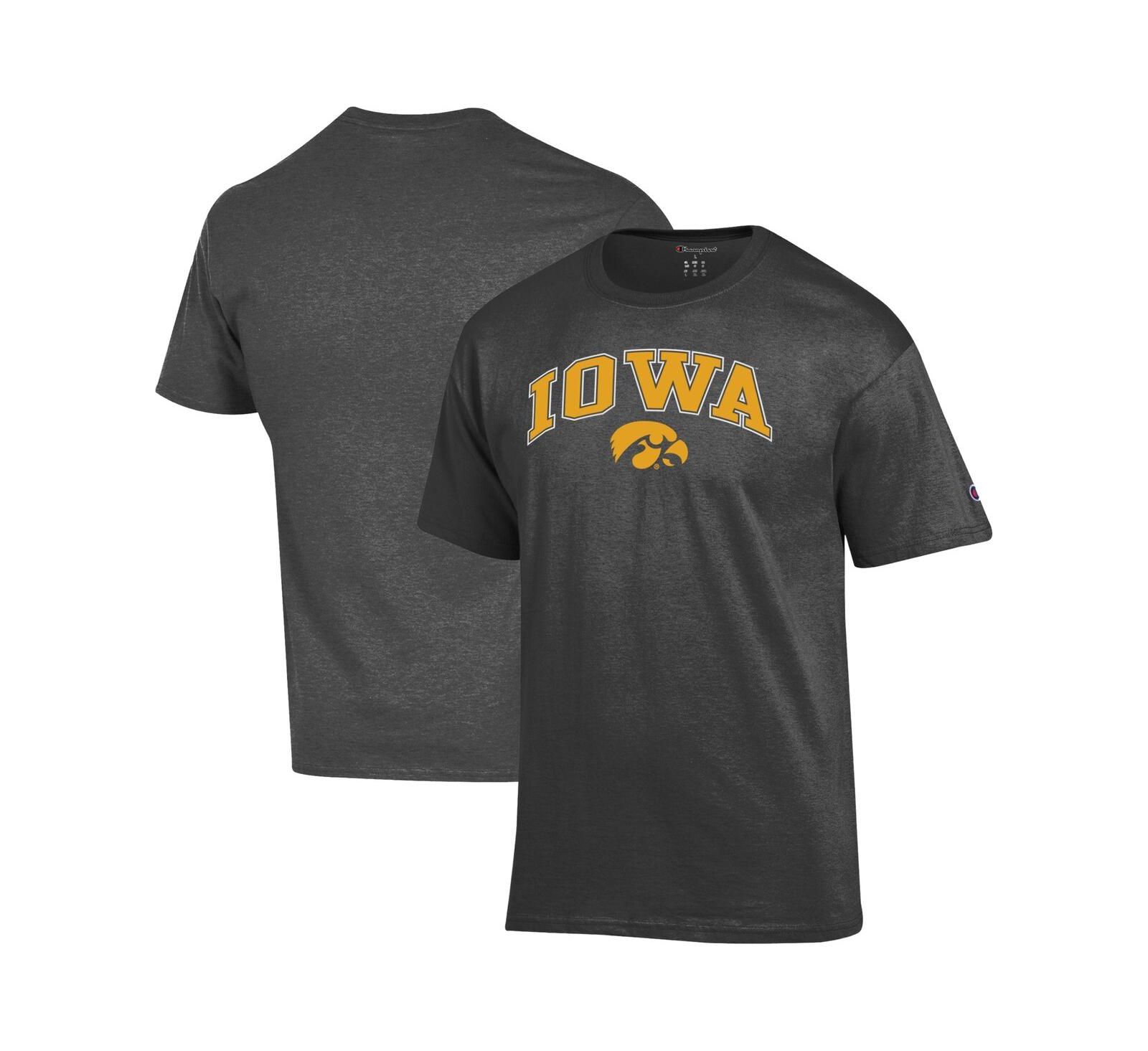Мужская футболка Champion Charcoal Iowa Hawkeyes Arch Over Logo