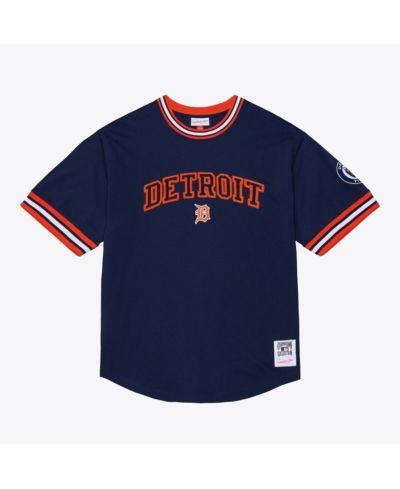 Мужская футболка Mitchell & Ness темно-синяя, Detroit Tigers Wild Pitch Ringer