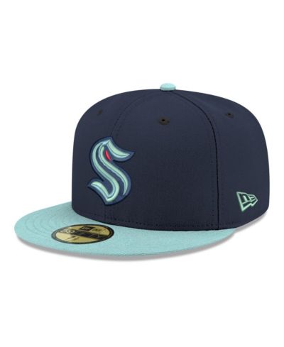 New Era Men's Navy Seattle Kraken Core Logo Two-Tone 59FIFTY Fitted Hat