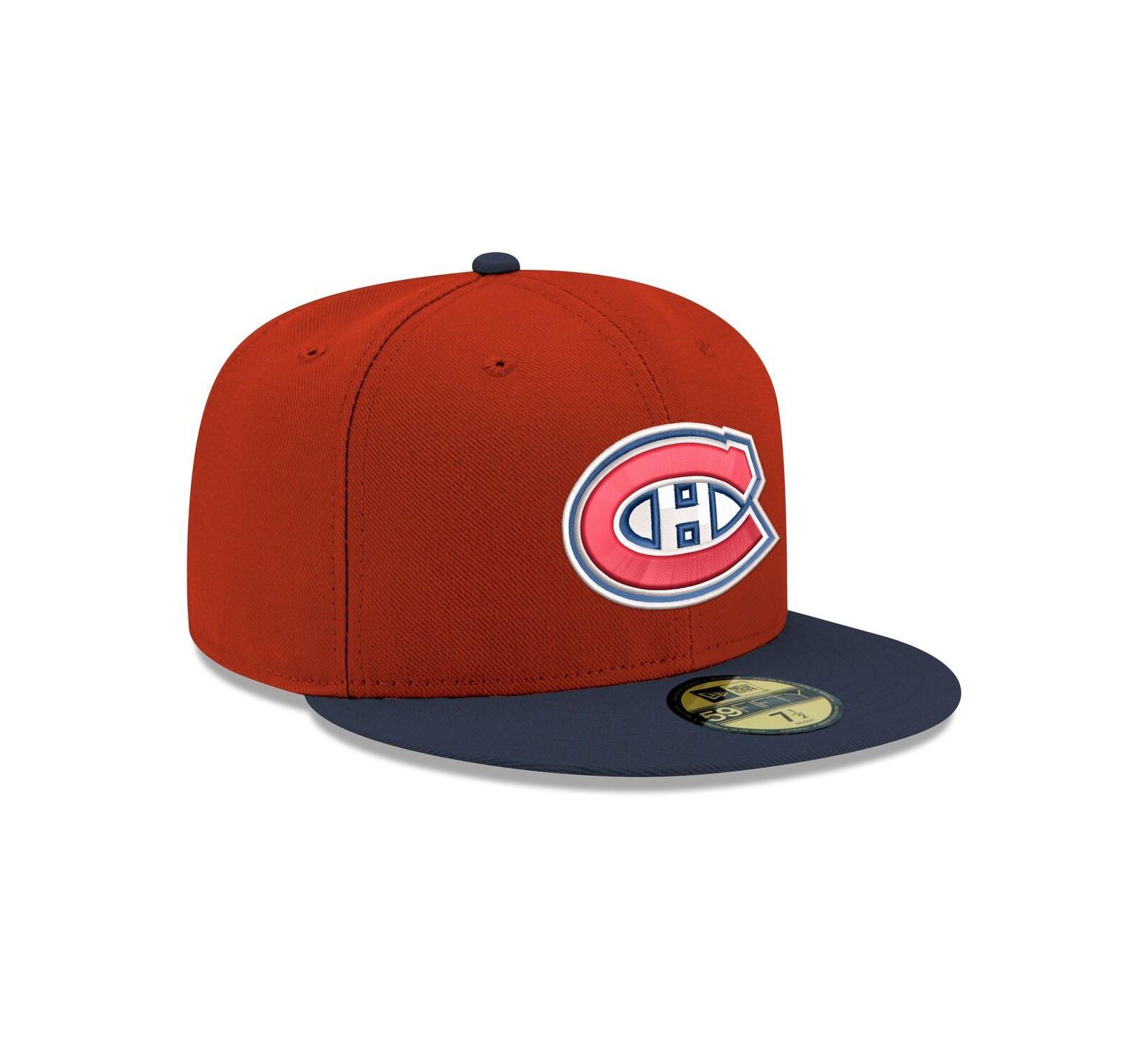 New Era Men's Red Montreal Canadiens Core Logo Two-Tone 59FIFTY Fitted Hat