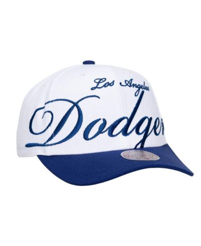 Кепка Mitchell & Ness White/Royal Los Angeles Dodgers XL Script Pro Crown Adjustable