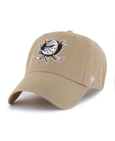 Мужская регулируемая кепка '47 Brand Anaheim Ducks Logo Clean Up, хаки