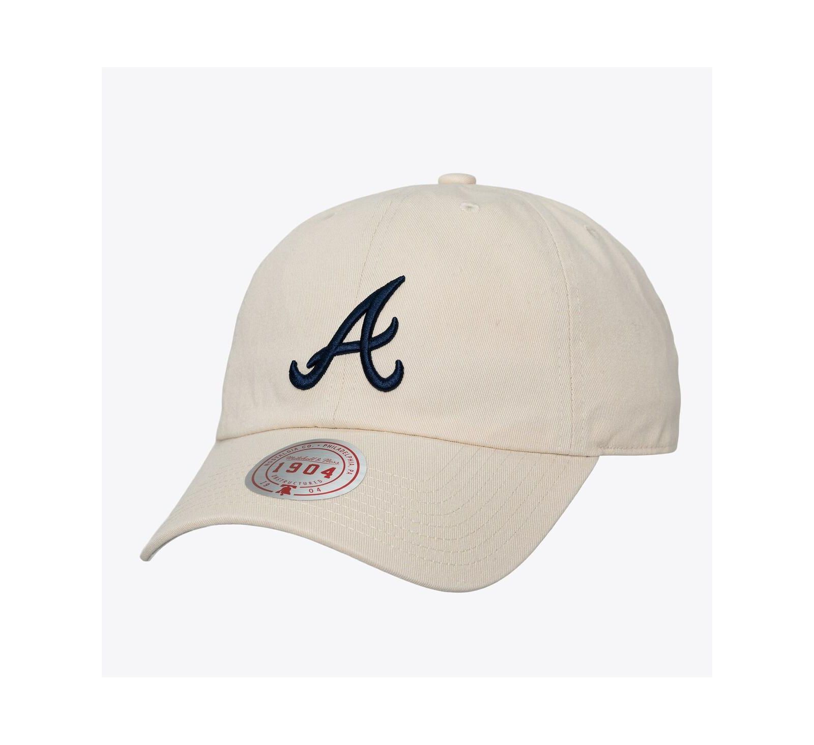 Mitchell & Ness Men's and Women's Cream Atlanta Braves Off-Season 1904 Strapback Adjustable Hat