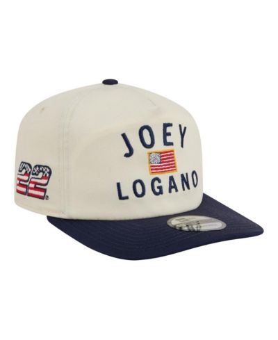 Кепка New Era Men's Cream/Navy Joey Logano Flag 19TWENTY регулируемая