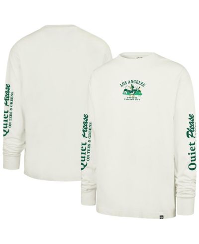 '47 Brand Men's Cream Los Angeles Dodgers Quiet Please Foundation Long Sleeve T-Shirt