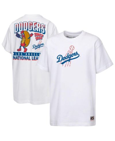 Mitchell & Ness Big Boys and Girls White Los Angeles Dodgers Cooperstown Concession T-Shirt