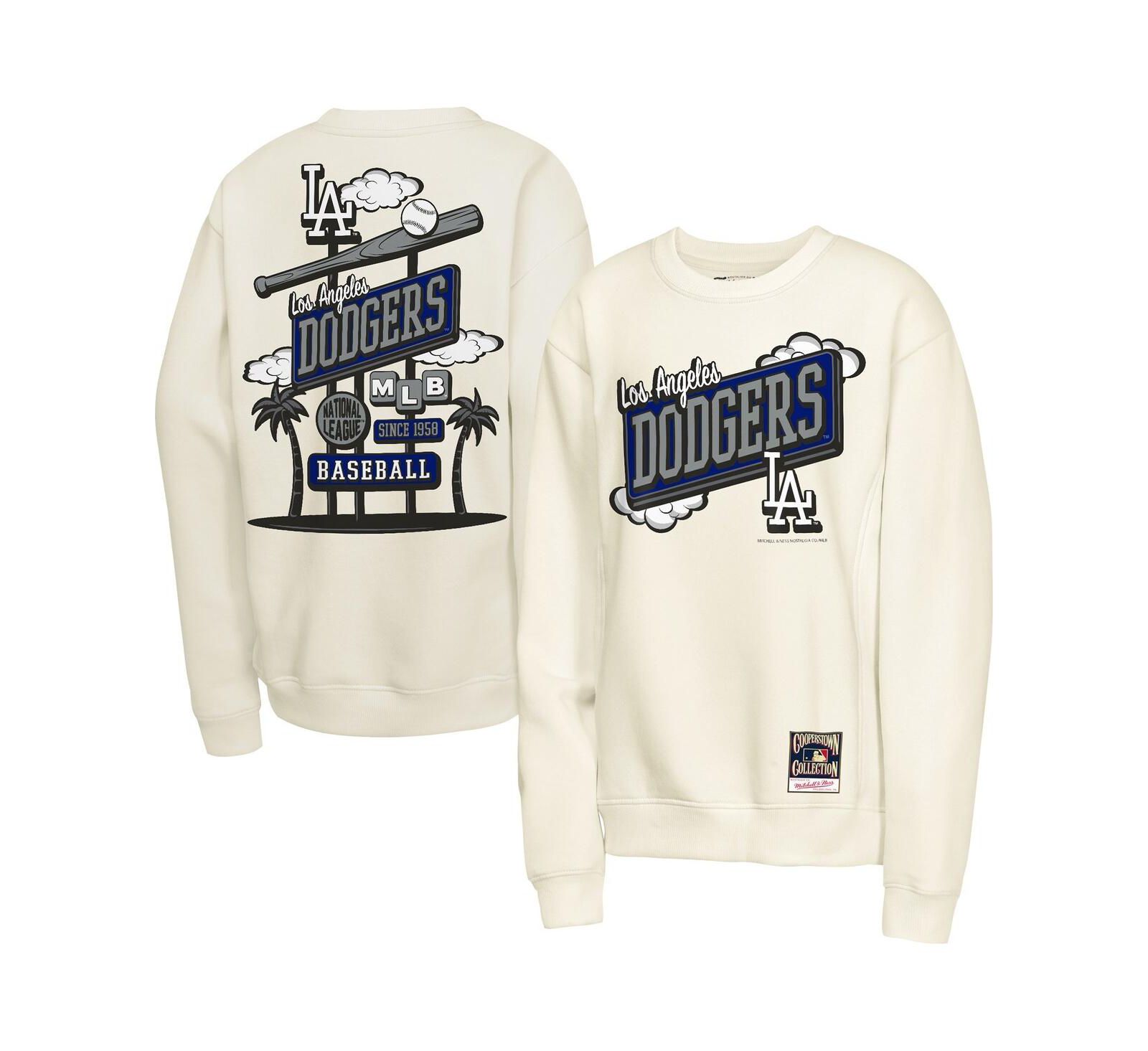 Детское свитшот Mitchell & Ness Los Angeles Dodgers Retro Billboard, натуральный цвет