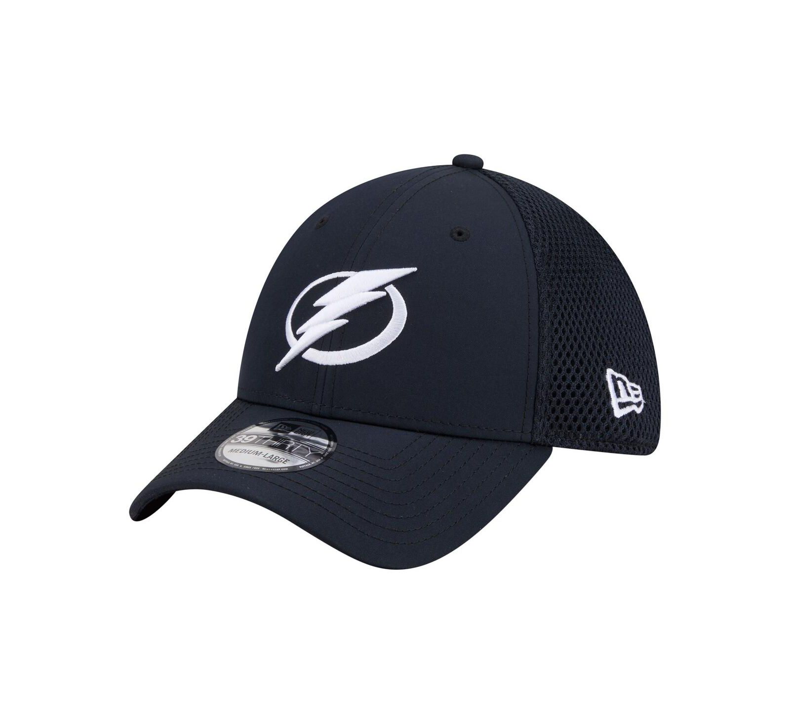 New Era Men's Navy Tampa Bay Lightning Logo 39THIRTY Flex Hat