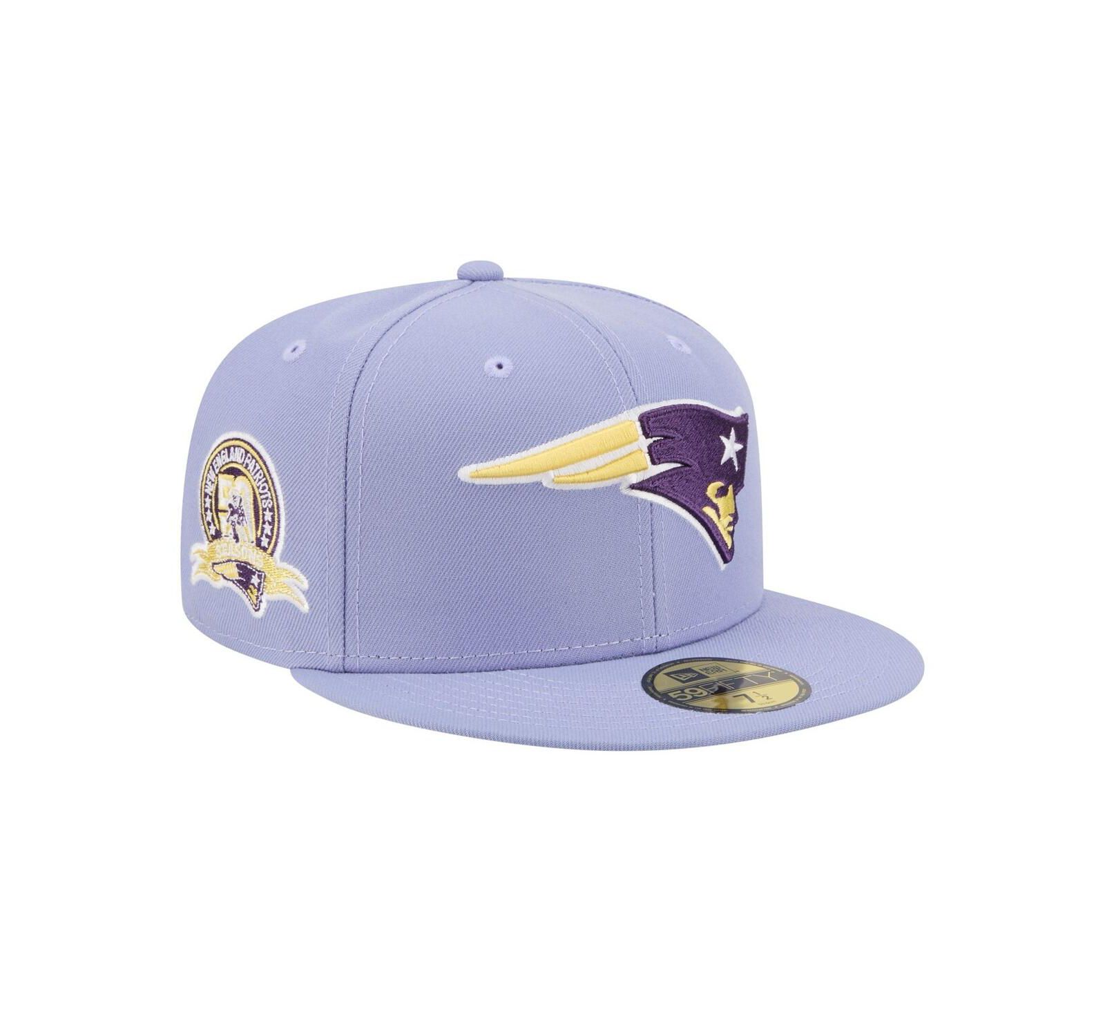 New Era Men's Light Purple New England Patriots Lavender Bloom 59FIFTY Fitted Hat