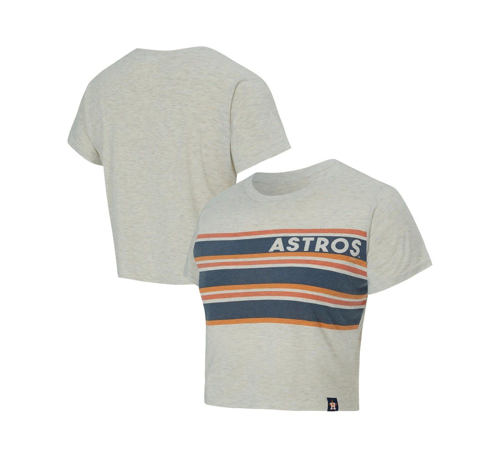 Concepts Sport Women's Cream Houston Astros Birch Cropped T-Shirt