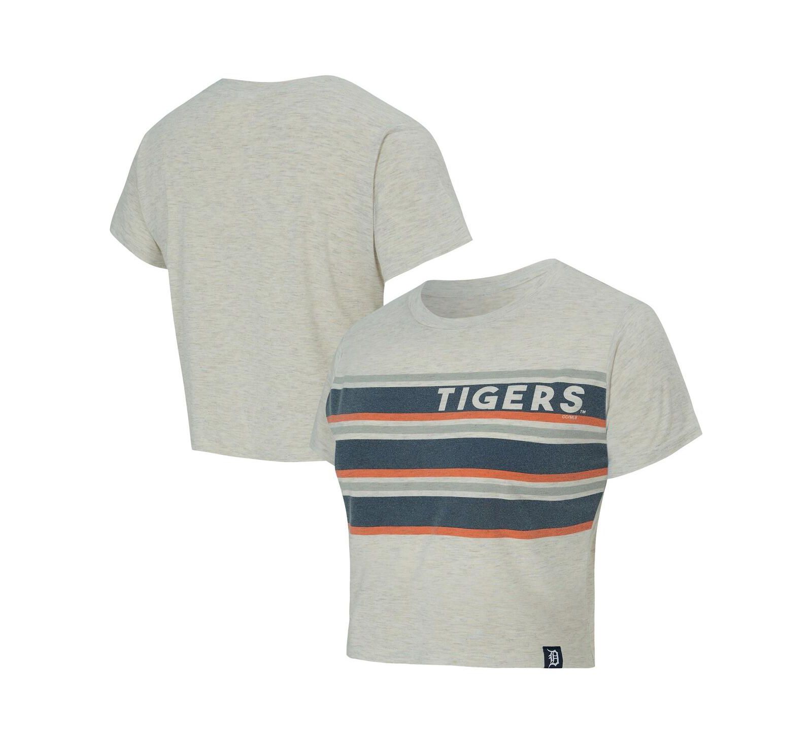 Concepts Sport Women's Cream Detroit Tigers Birch Cropped T-Shirt