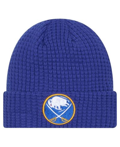 Мужская вязаная шапка New Era Royal Buffalo Sabres Waffle Cuffed Knit