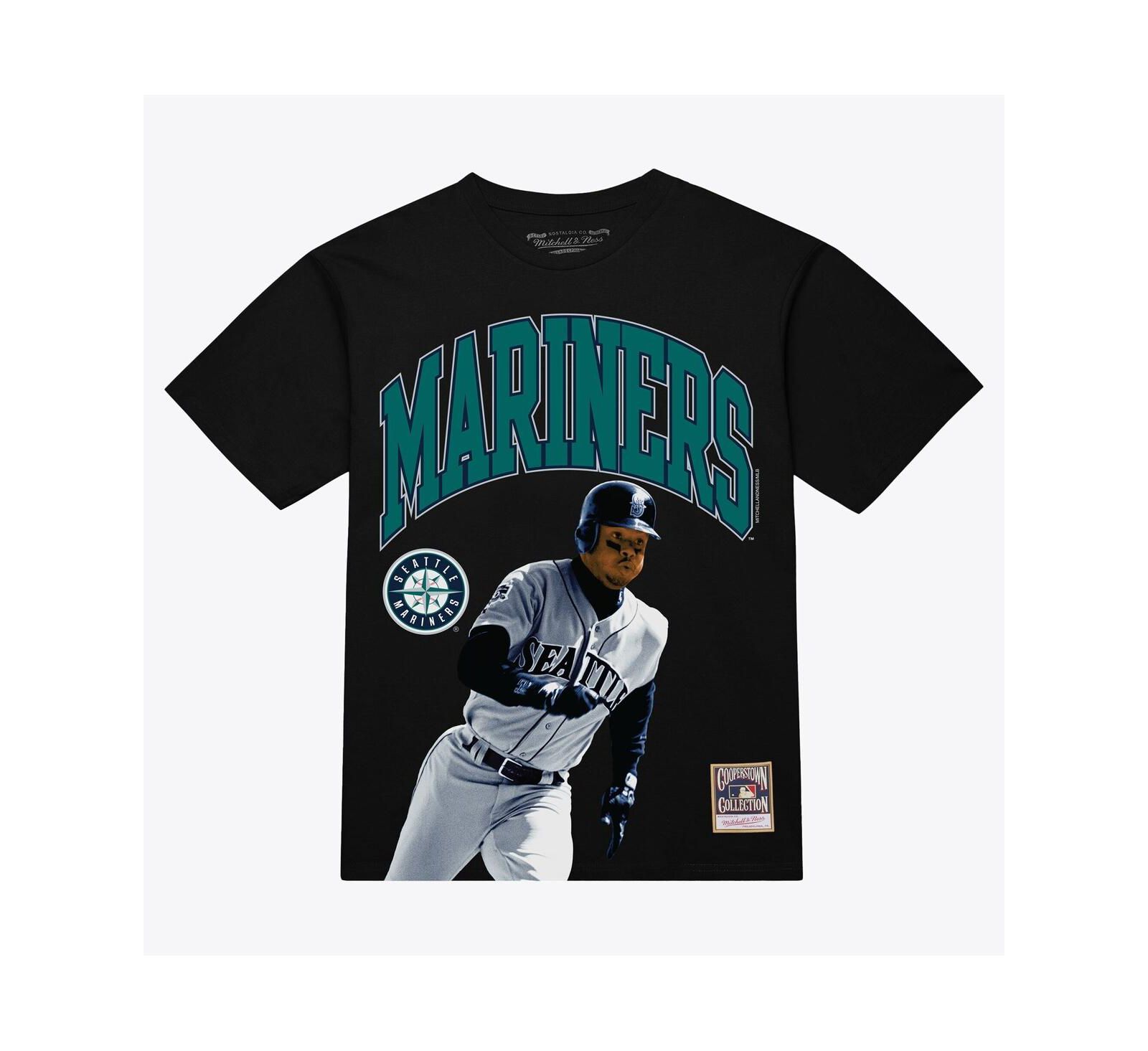 Mitchell & Ness мужская футболка с графическим изображением Кена Гриффи мл., черная, Seattle Mariners