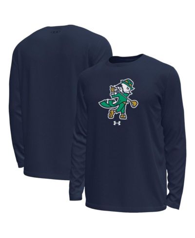 Under Armour Men's Navy Notre Dame Fighting Irish Golf Leprechaun Tech Stretch Long Sleeve T-Shirt