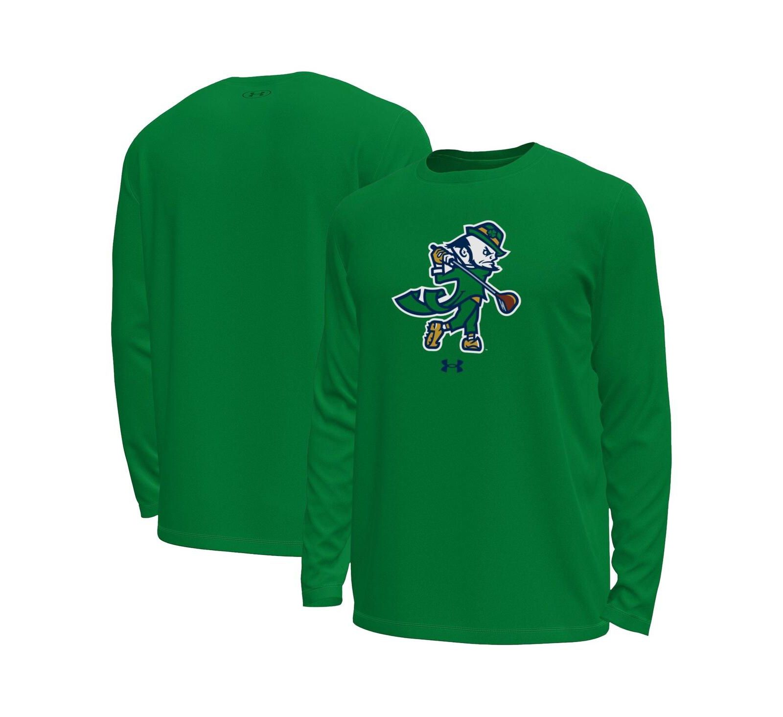 Under Armour Men's Kelly Green Notre Dame Fighting Irish Golf Leprechaun Tech Stretch Long Sleeve T-Shirt