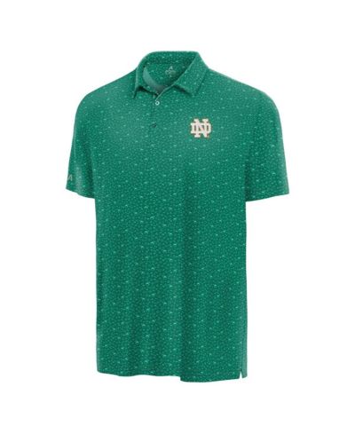 Мужская рубашка-поло Antigua Men's Green Notre Dame Fighting Irish Lucky Run