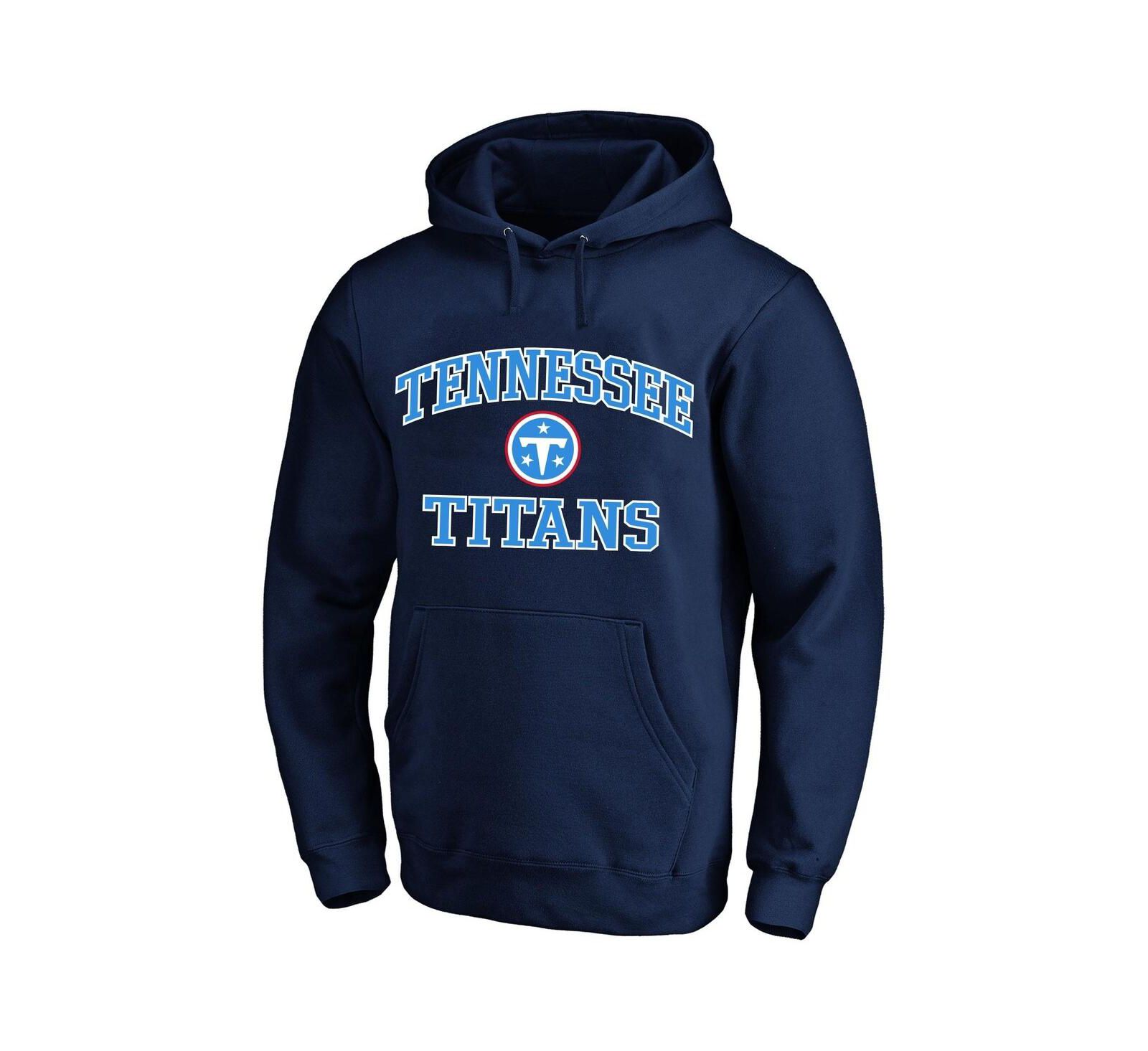 Мужская толстовка Fanatics с капюшоном Tennessee Titans, темно-синяя, Big & Tall