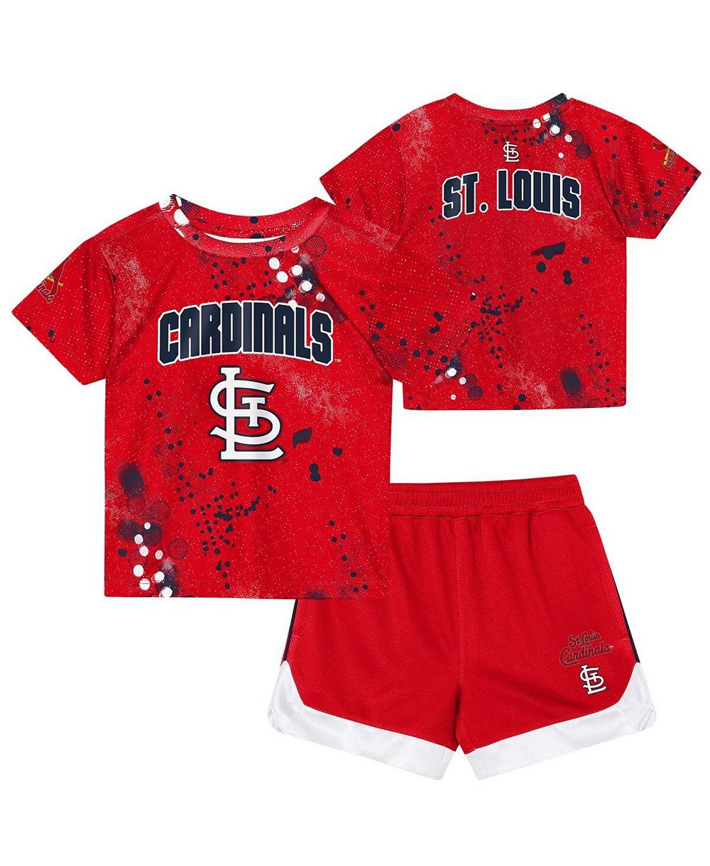 Детский набор Outerstuff: футболка и шорты St. Louis Cardinals, красный, 2 части
