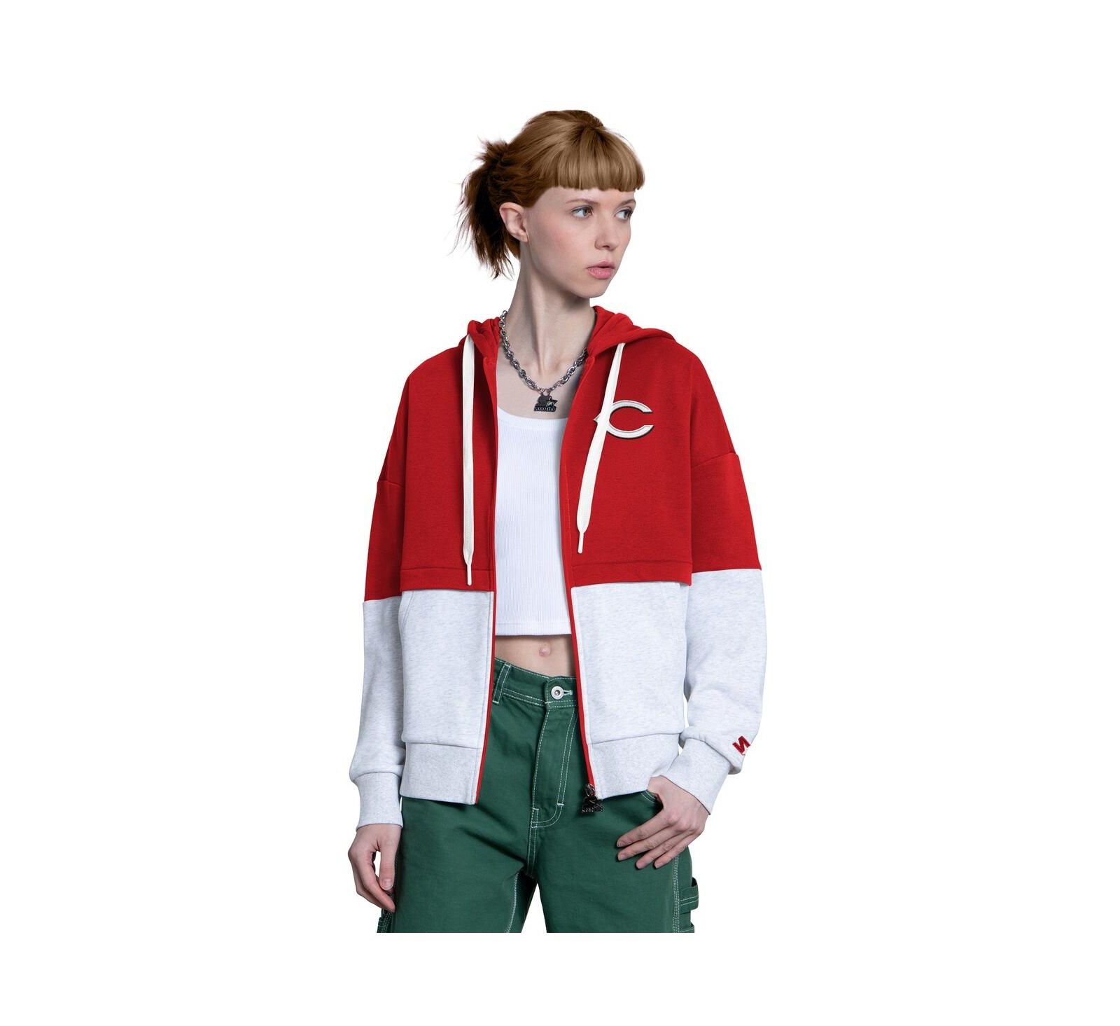 Женское худи Starter Cincinnati Reds Wishbone Full-Zip
