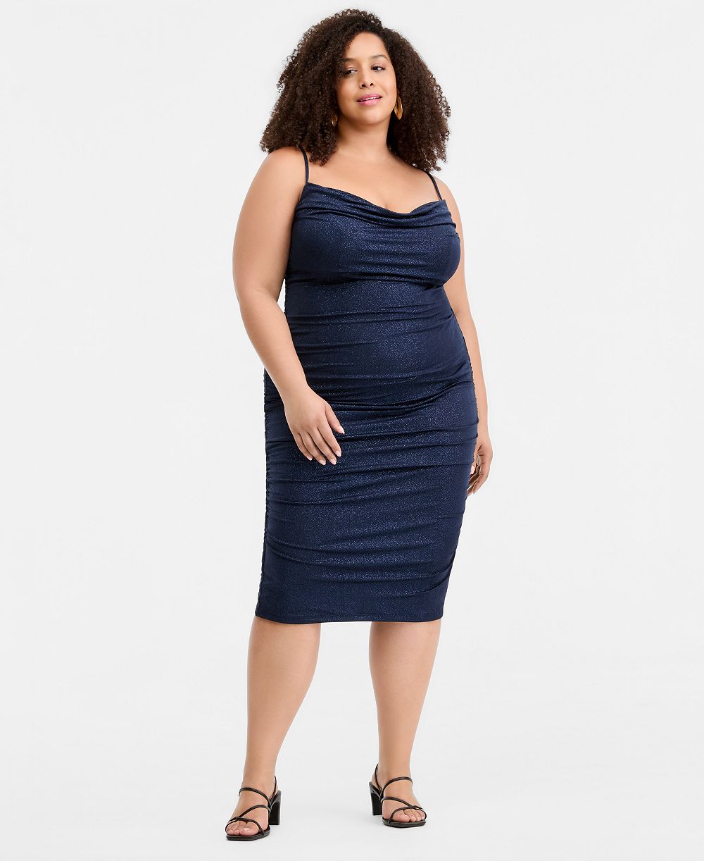 Платье миди Emerald Sundress Trendy Plus Size Ruched Bodycon