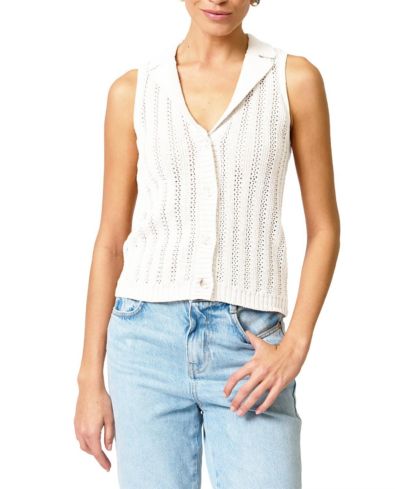 Женский жилет Central Park West Francie Mesh Stitch без рукавов
