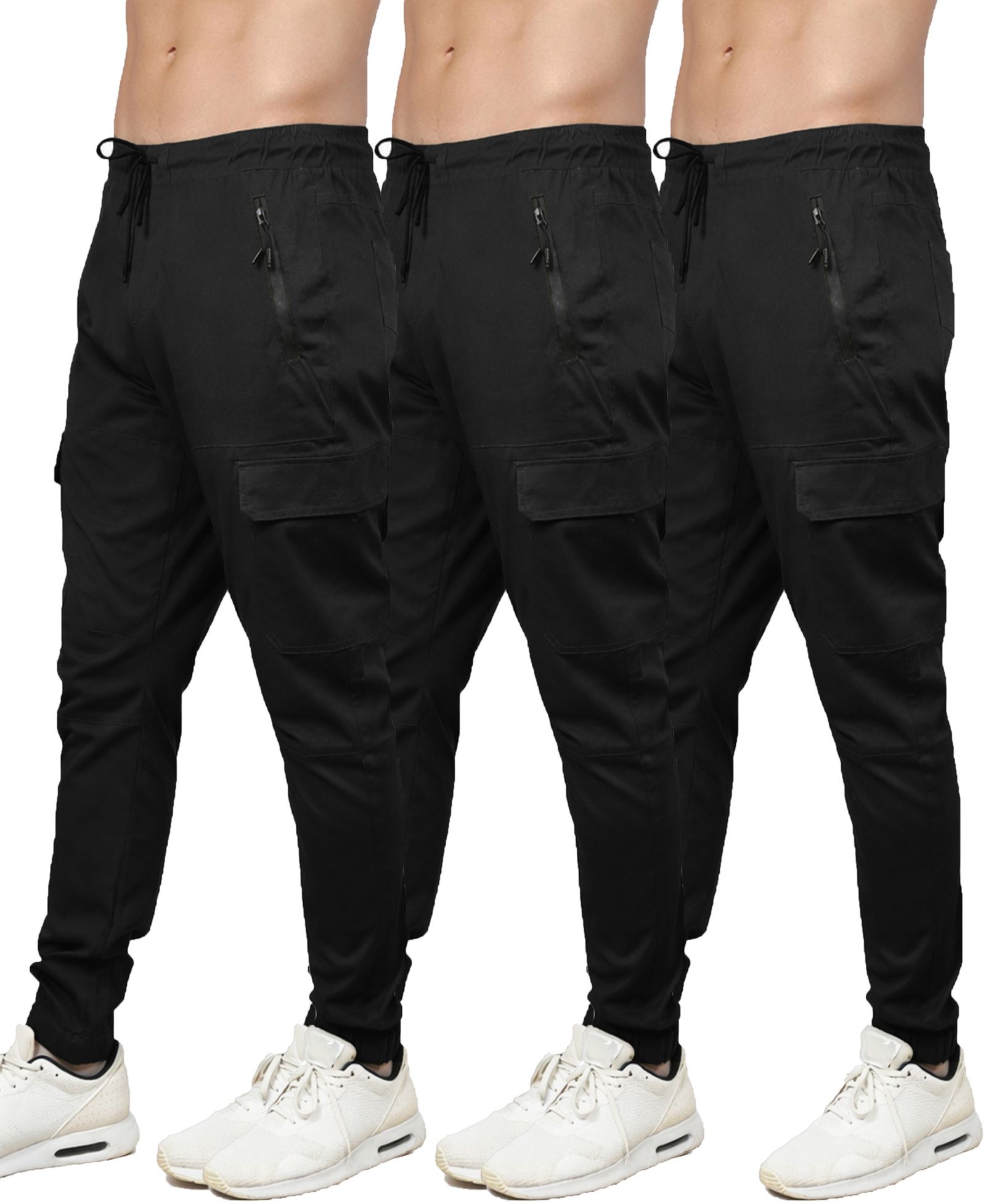 Blu Rock Men's Slim-Fit Cargo Jogger Pants, 3-Pack