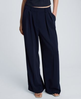 Kenneth Cole Women's High-Rise Wide-Leg Pleated Pants
