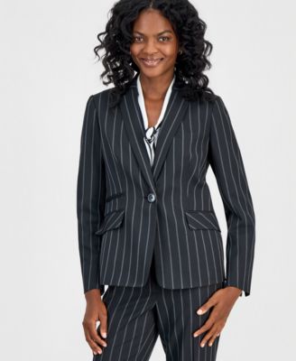 Kasper Women's Notch-Lapel Pinstripe Blazer