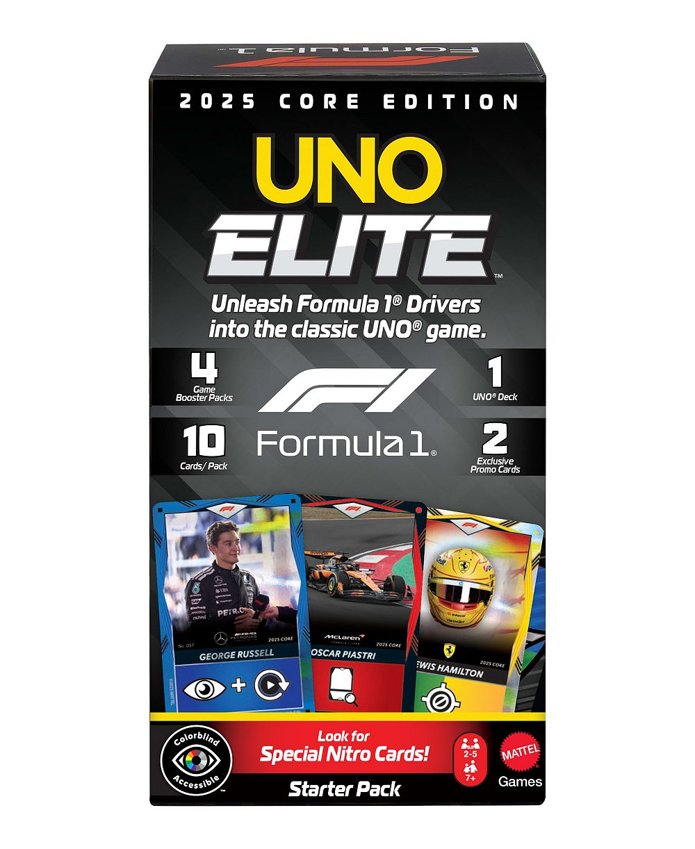 Mattel UNO Elite Formula 1 2025 Core Edition Карточная игра