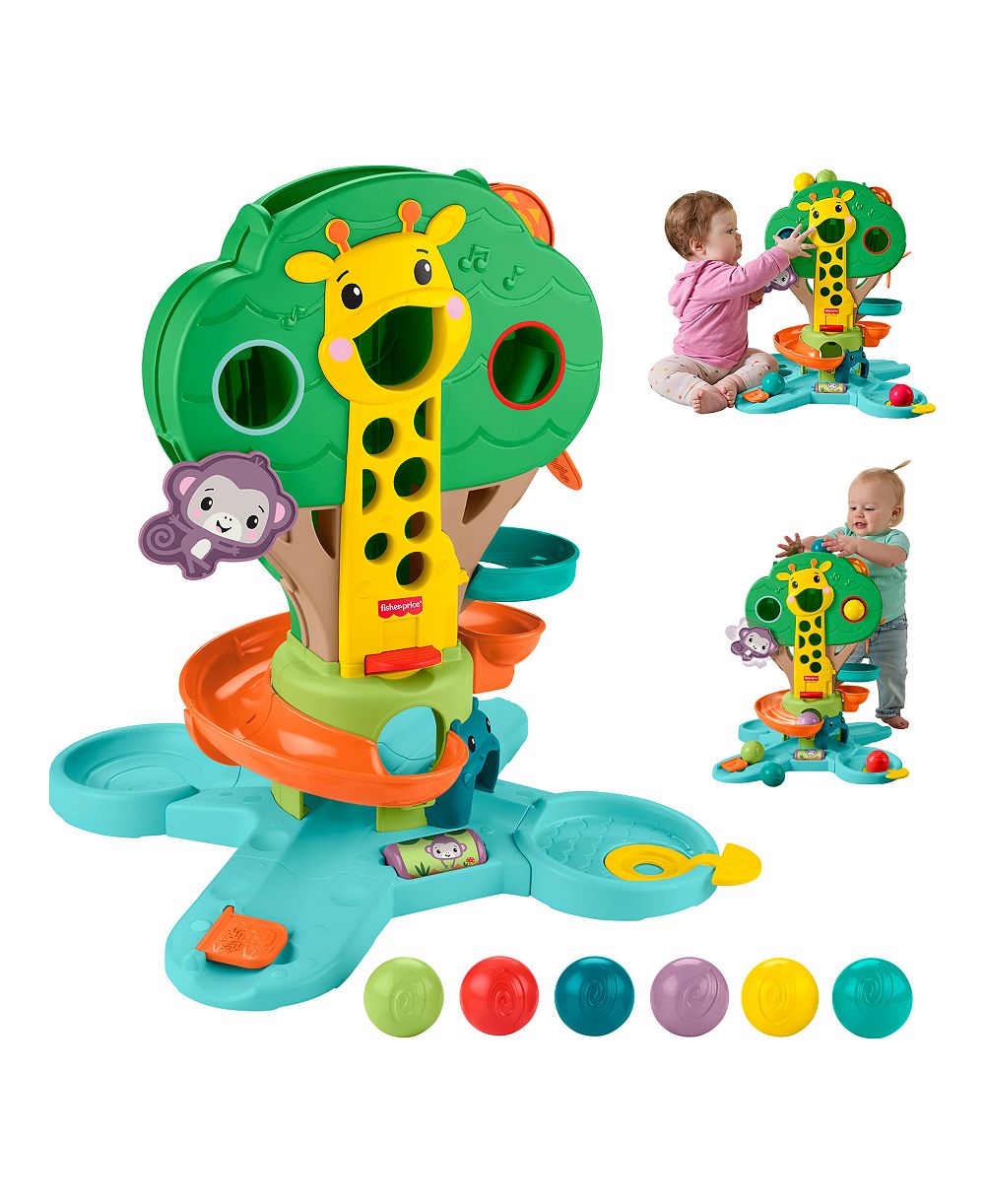 Игровой центр Fisher Price Baby to Toddler Sit-To-Stand Jungle Tree Musical 6-Ball Drop Activity Center