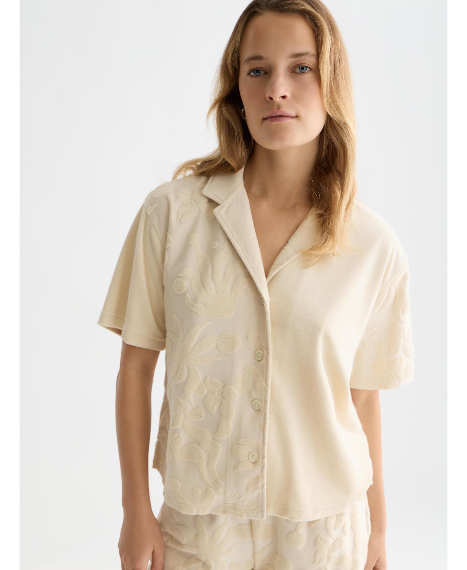 SCOTCH & SODA Women's Towelling Short Sleeved Shirt