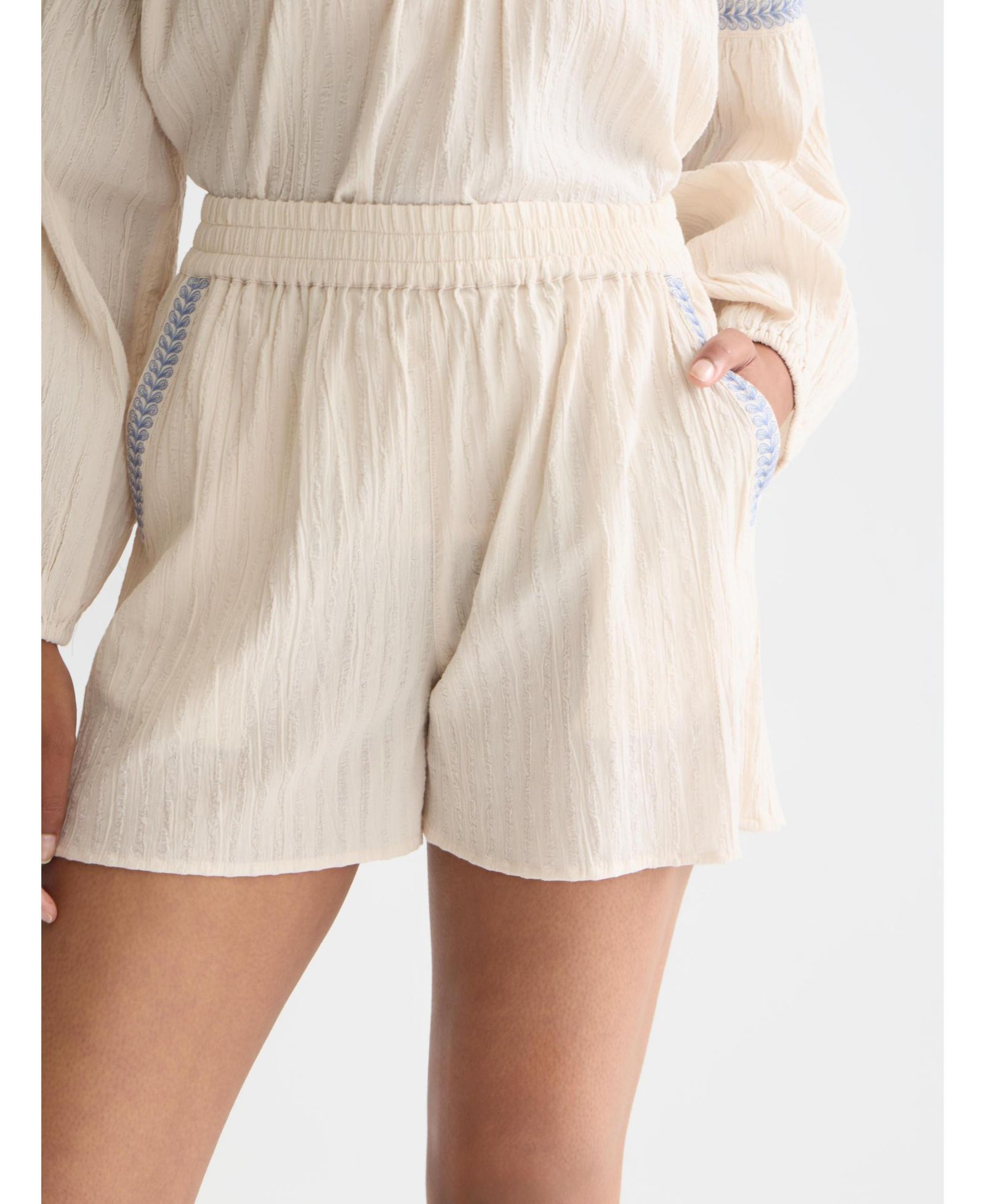 SCOTCH & SODA Women's SCOTCH and SODA Embroidered Cotton Crepe Shorts