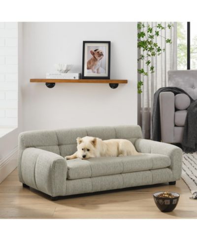 Clihome Dog Sofa Soft Pet Furniture with High Back and Armrests for Small and Medium Dogs