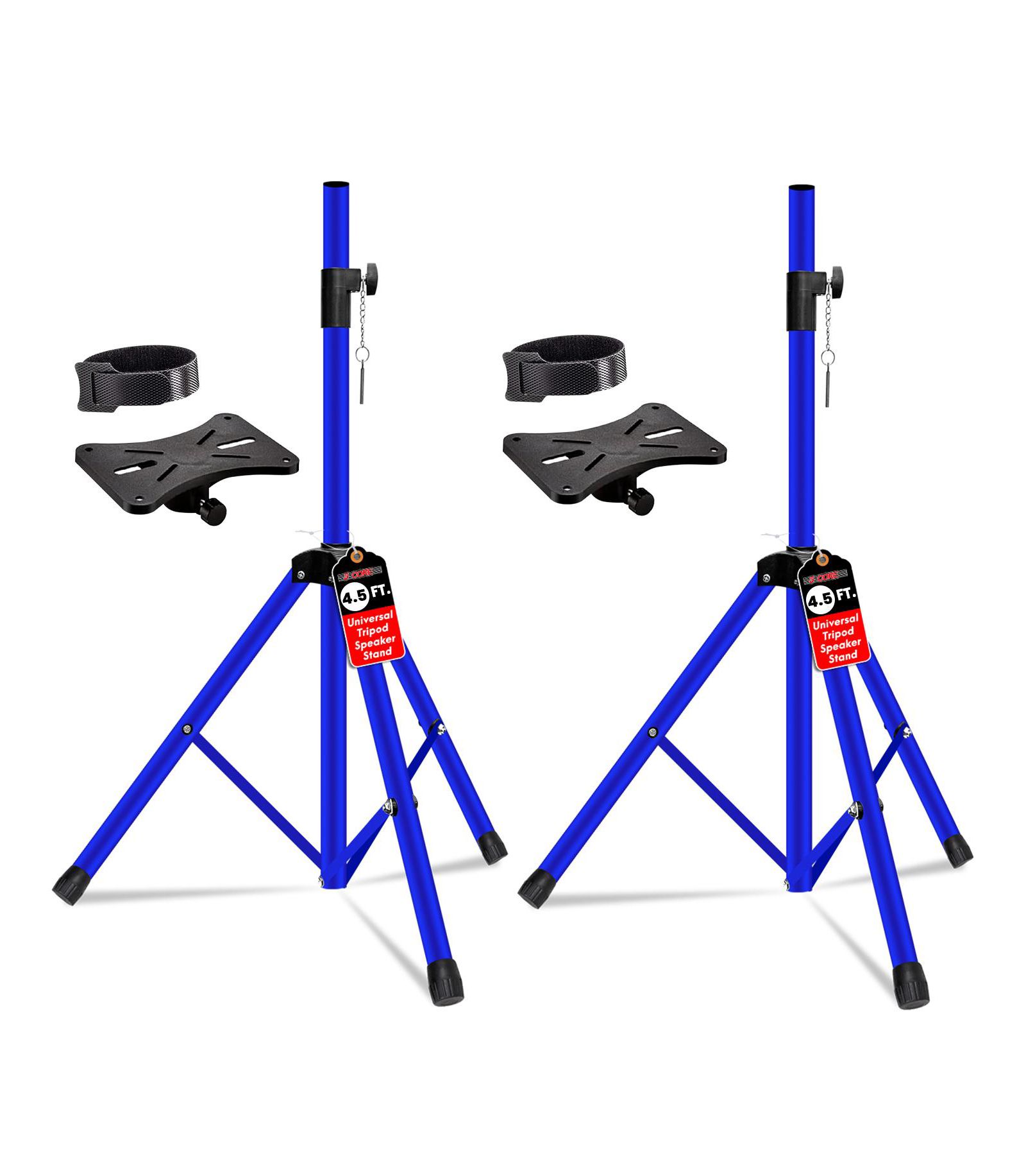 5 Core Adjustable Heavy-Duty Tripod Speaker Stands, Up to 54"