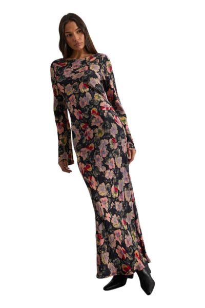 Warehouse Женское платье миди Warehouse Floral Bias Cut Scoop Back