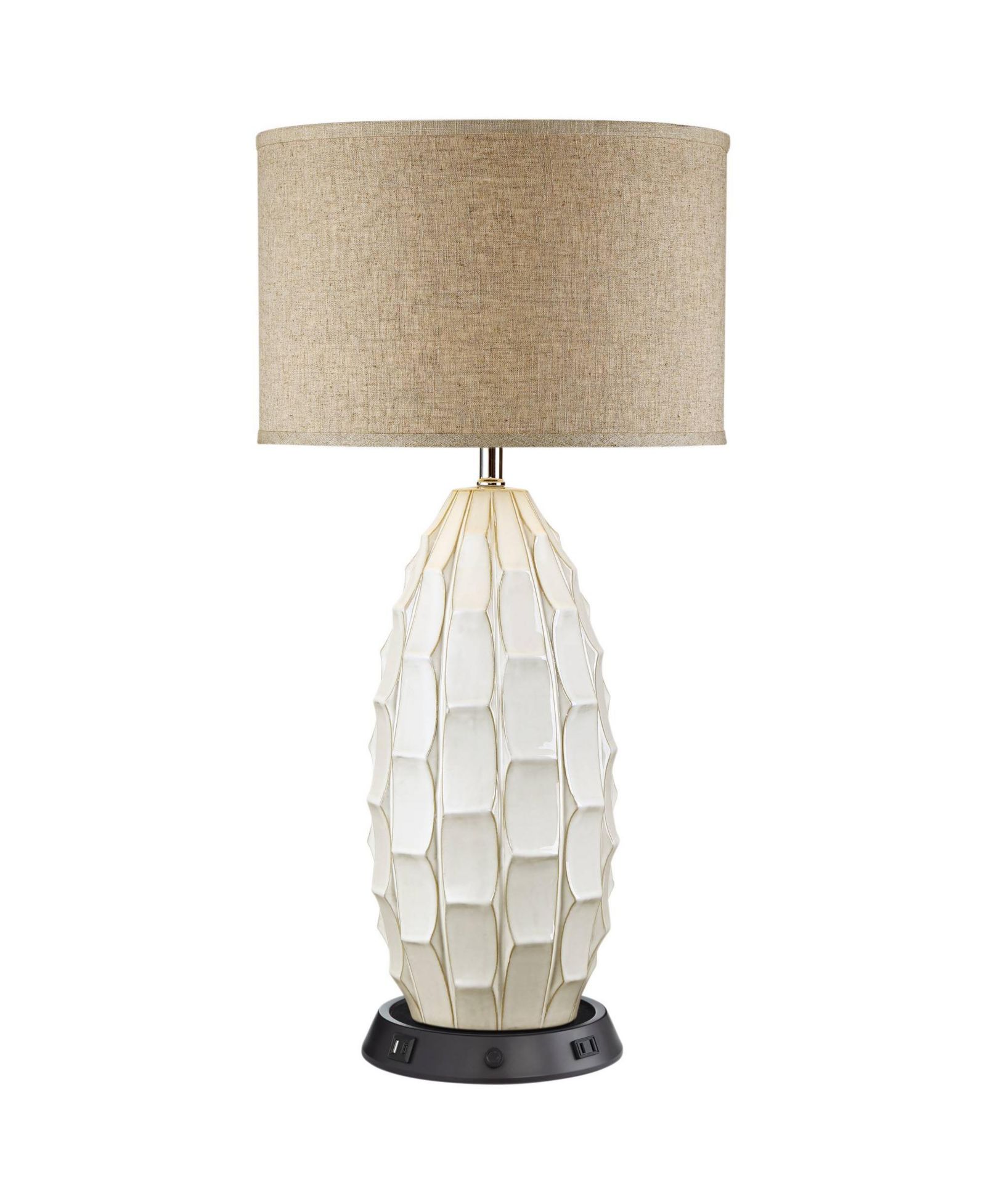 Настольная лампа Possini Euro Design Cosgrove 32 3/4" овальная, диммируемая, с USB зарядкой