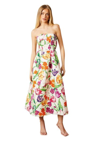 Женское миди-платье Oasis Floral Twill Strapless
