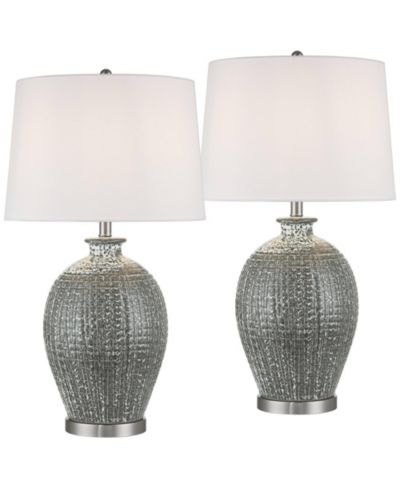 360 Lighting Ainsworth 28 1/4"H Textured Glaze Ceramic Table Lamp Set of 2