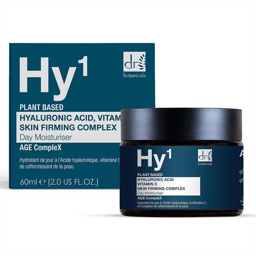 Dr. Botanicals Hyaluronic Acid 1% and Vitamin C 1% and Anti-Aging Day Moisturizer 60ml for Dryness, Fine Lines, Wrinkles, Brightening