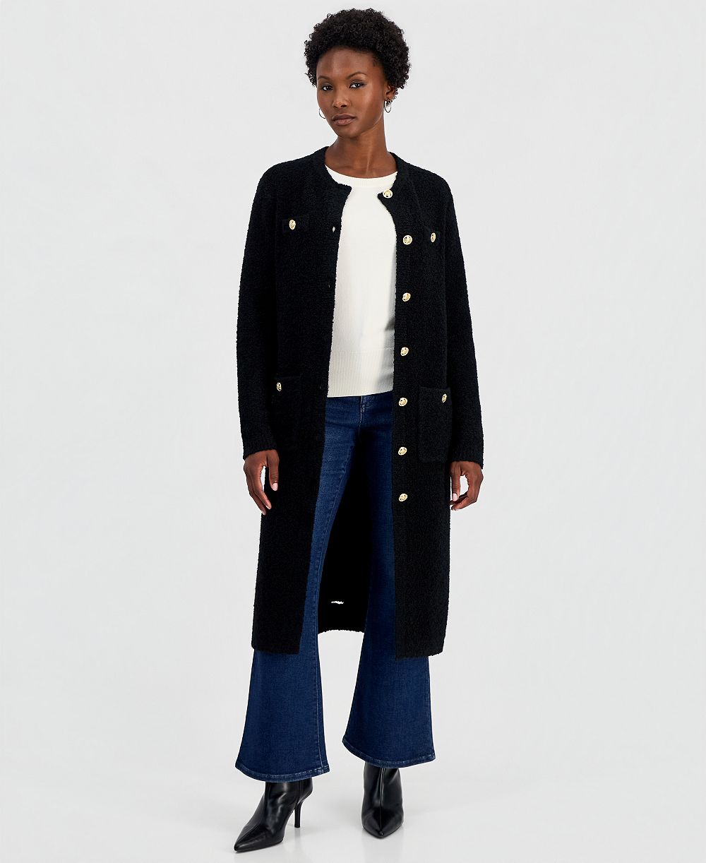 I.N.C. International Concepts Petite Long Bouclé Duster Cardigan, Macy's Exclusive