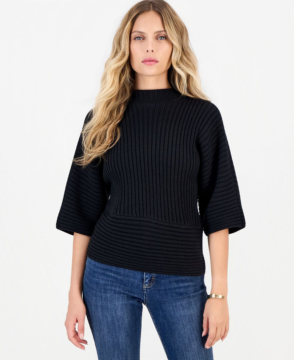 I.N.C. International Concepts Petite Asymmetrical Mock-Neck Pullover, Macy's Exclusive