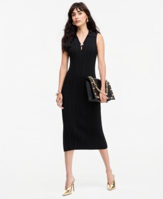 I.N.C. International Concepts Women's Ribbed-Knit Body-Con Sleeveless Sweater Dress, Macy's Exclusive